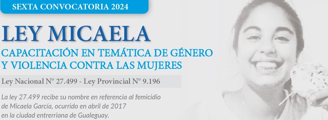 Ley Micaela - 6° Convocatoria Octubre 2024